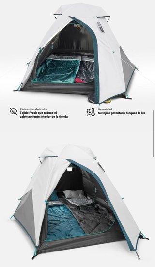 TIENDA DE CAMPAÑA 2 personas Quechua USADA 1 VEZ