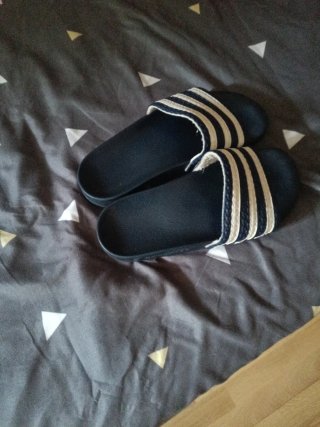 Chanclas Adidas Piscina Azul y Blanco