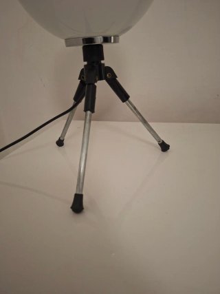 Lampada vintage sfera vetro metallo