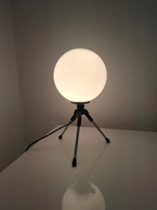 Lampada vintage sfera vetro metallo