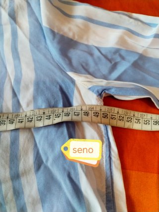 Camicia a righe blu e bianche