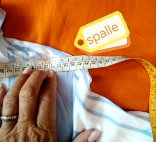 Camicia a righe blu e bianche