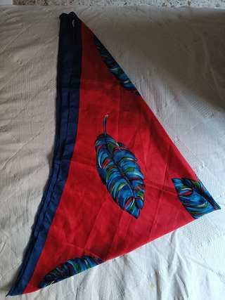 Pañuelo Seda Havana Pour Elle Rojo/Azul