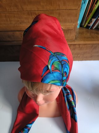 Pañuelo Seda Havana Pour Elle Rojo/Azul
