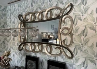 Espejo Grande pared plateado