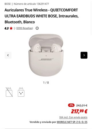 Bose QuietComfort Ultra Earbuds Blancos