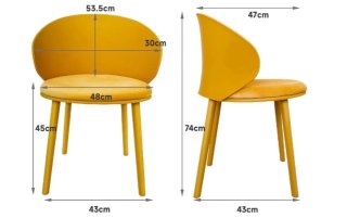 Mesa redonda de madera y 4 sillas