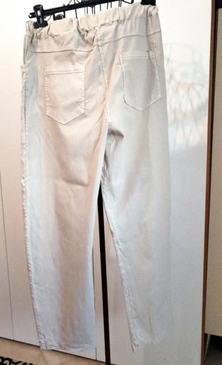 Pantaloni beige in viscosa