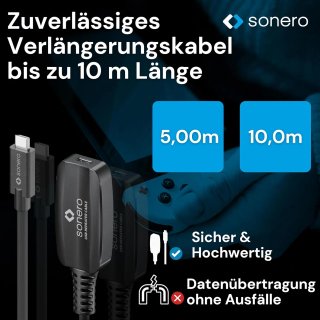 Sonero® Cable USB 3.2 de extensión activo con amplificador de señal