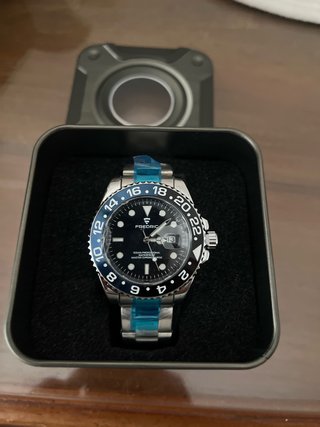 Reloj Fredric Dual Time Negro/Plata