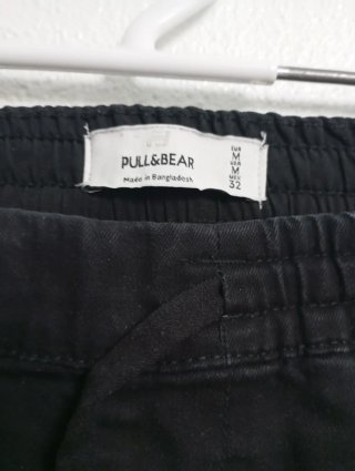 Pantalón Jogger Negro Pull&Bear Talla M