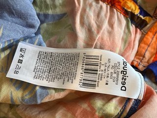 Túnica Desigual floral azul y naranja Talla S
