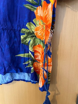 Túnica Desigual floral azul y naranja Talla S