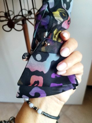 Camicia fantasia animalier in seta