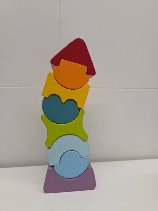 Juego Construcción Montessori Madera Colores