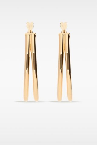 Pendientes Aro Doble Oro 18k 20mm nuevos