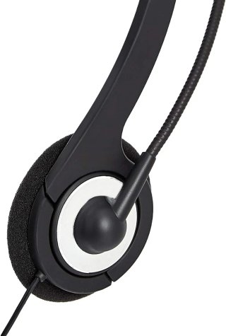 Auriculares USB Amazon Basics con micrófono y función de silencio