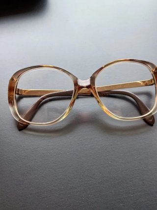 Gafas graduadas vintage marrones y multicolor