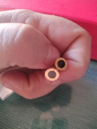 Pendientes acero dorado y gris