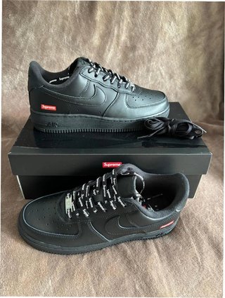 Nike Air Force 1 x Supreme Negro Talla 38