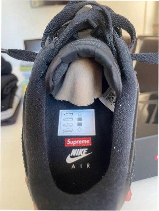 Nike Air Force 1 x Supreme Negro Talla 36.5