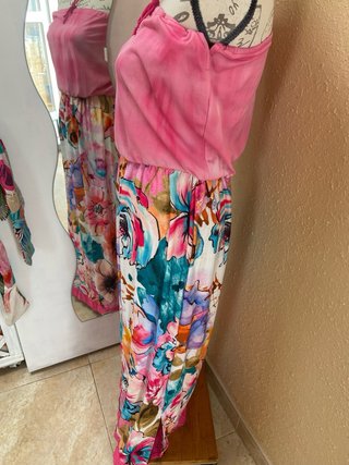 Vestido maxi estampado floral boho