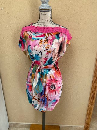 Vestido maxi estampado floral boho