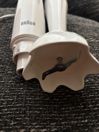 Batidora de mano Braun blanca y verde
