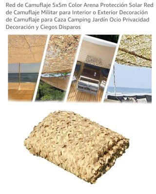 Red Camuflaje 5x5m Toldo Militar