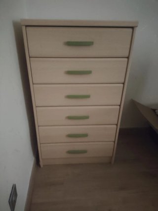 Cajonera de 6 cajones beige