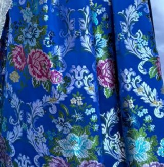 Zapato de fallera de la tela de ese Vestido azu