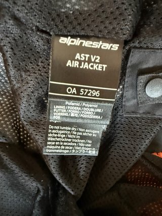Giacca Alpinestars AST V2 AIR Tg XL