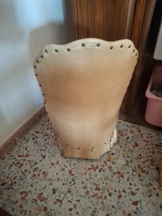 2 Sillas Beige Piel Sintética