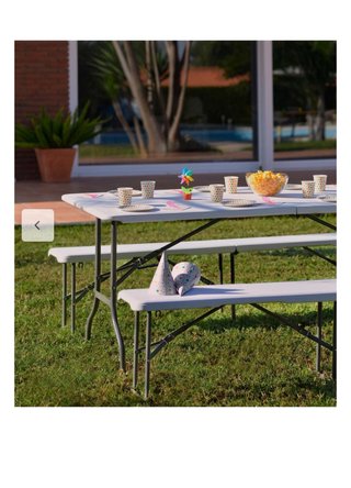 Mesa Banquete Plegable Dancover 182x74x74cm