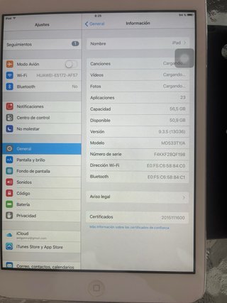 iPad Mini 1 Plata