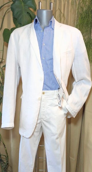 Blazer lino Adolfo Domínguez blanca T 56 Nueva