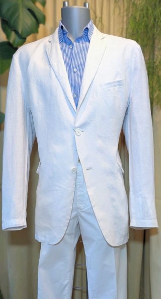 Blazer lino Adolfo Domínguez blanca T 56 Nueva