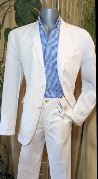 Blazer lino Adolfo Domínguez blanca T 56 Nueva