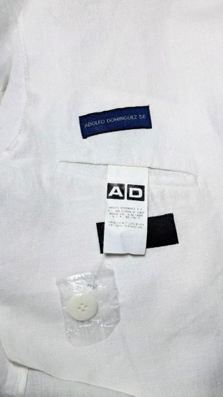 Blazer lino Adolfo Domínguez blanca T 56 Nueva