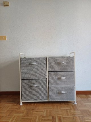 Estantería organizadora tela y metal