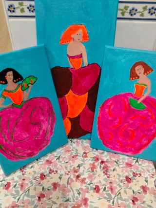 Cuadros Meninas al óleo
