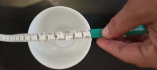 6 Tazas de Porcelana Bavaria con Borde Dorado