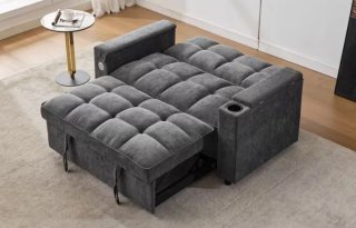 Sofá Cama Gris Tela