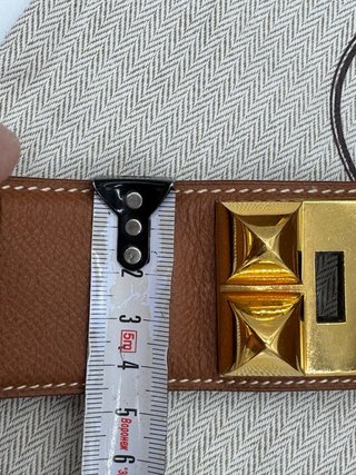 Cinturón Hermes Hebilla Dorada Marrón