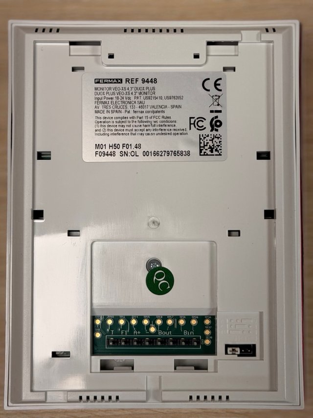 Monitor Fermax VEO-XS 4,3 Duox Plus 9448