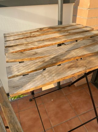 Conjunto Mesa y 2 Sillas Tarno Madera y Metal