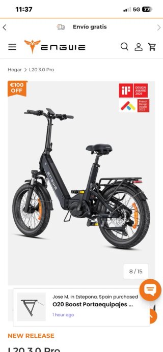 Bicicleta eléctrica ENGWIE L20 3.0 Pro