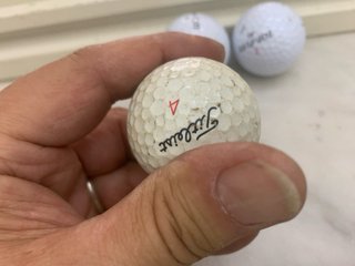 3 palline da golf usate