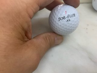 3 palline da golf usate
