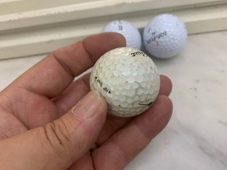 3 palline da golf usate